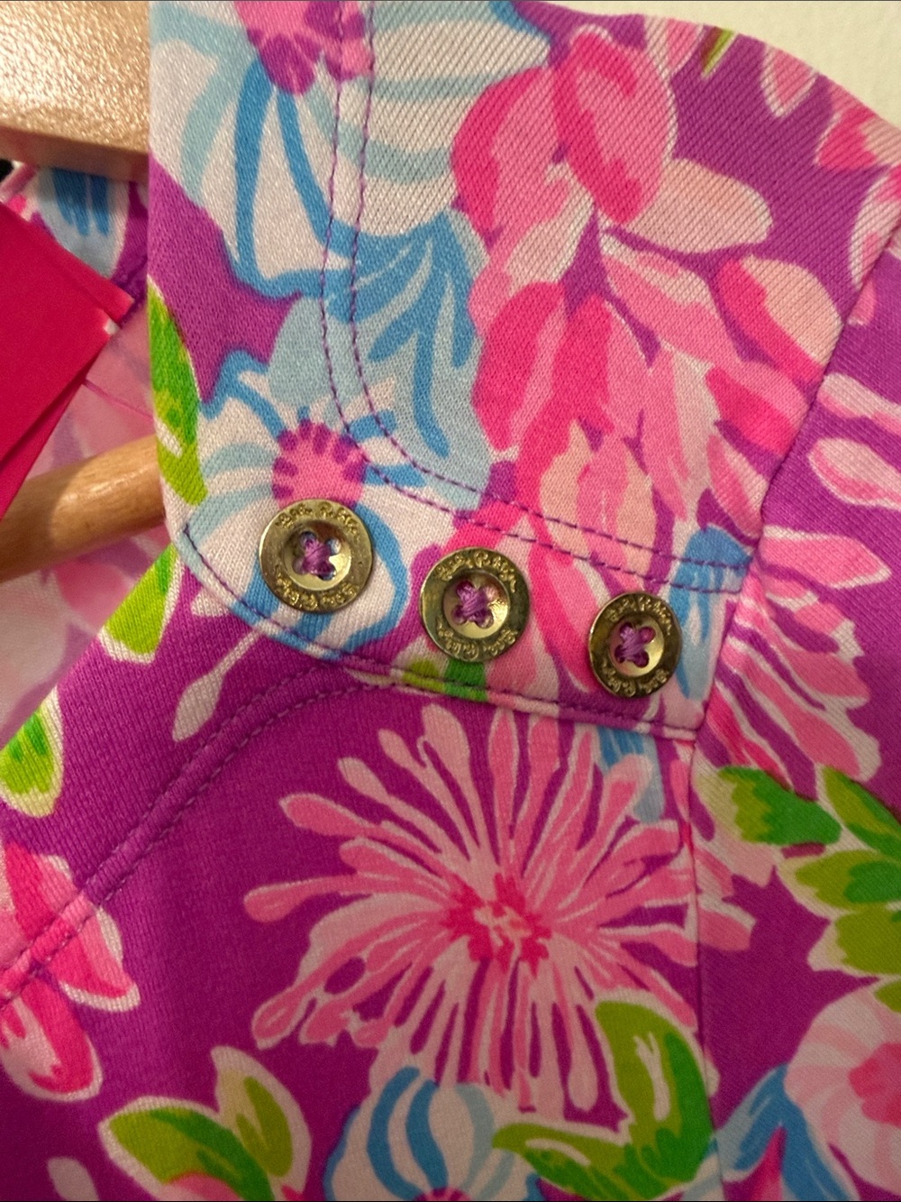 T2)Lilly Pulitzer ❤️🩷Pink Floral Long-Sleeve Shift Dress - Picture 5 of 12